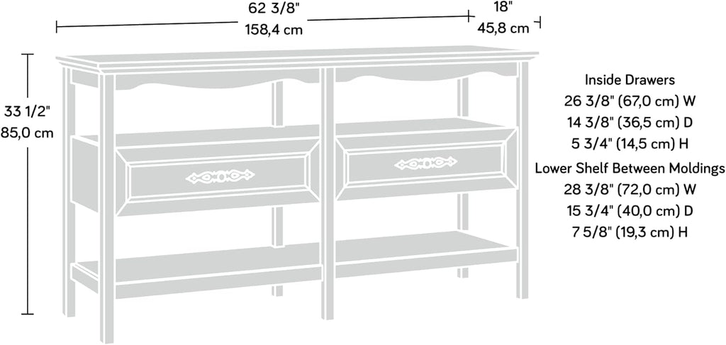 Cafe Entertainment Console, Orchard Oak Finish P70232