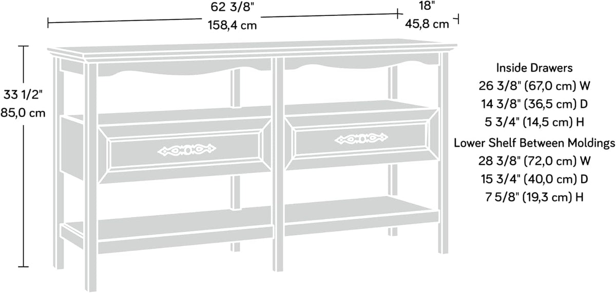 Cafe Entertainment Console, Orchard Oak Finish P70232
