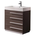 Gray Oak Bathroom Cabinet with Integrated Sink T252