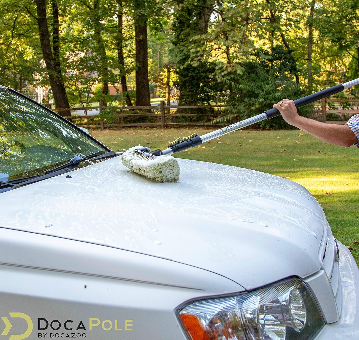 Soft Bristle Car Wash Brush & Extension Pole, 20 ft Reach, Pack of 2 L4686