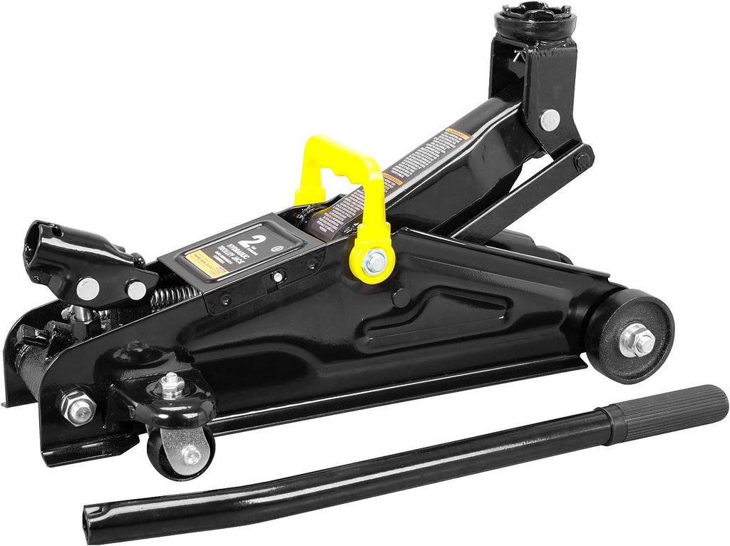 2 Ton Hydraulic Trolley Service Jack Combo with 2 Jack Stands, Black H5168