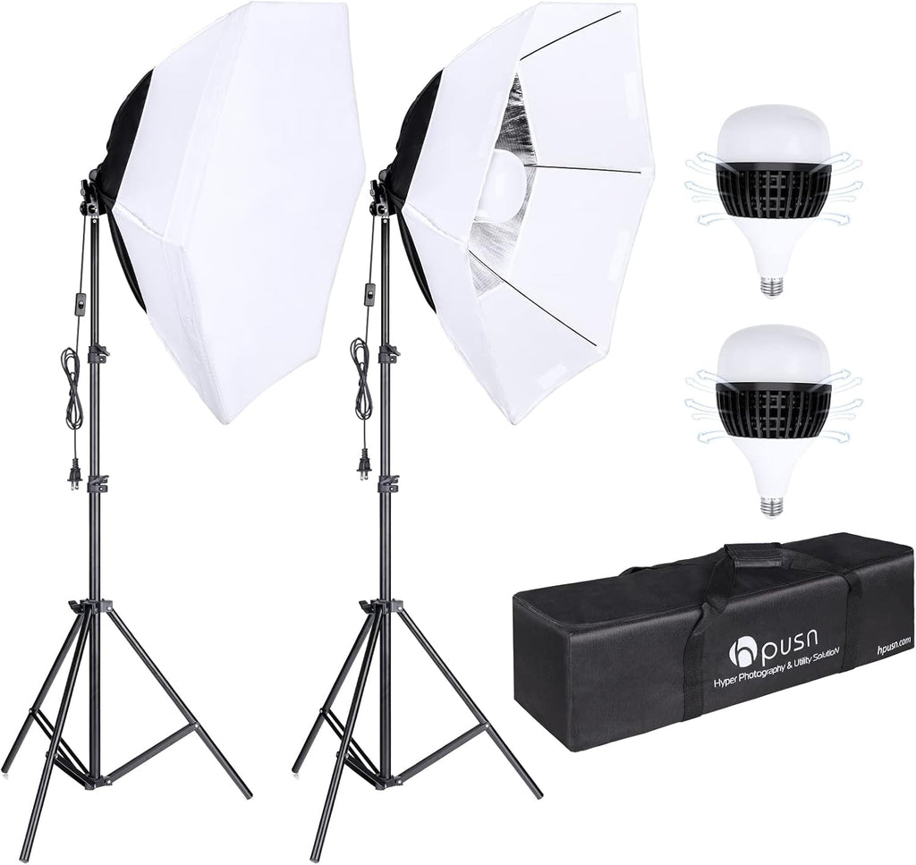 26inches Hexagon Softbox Lighting Kit with 2pcs 85W Bulbs C94188