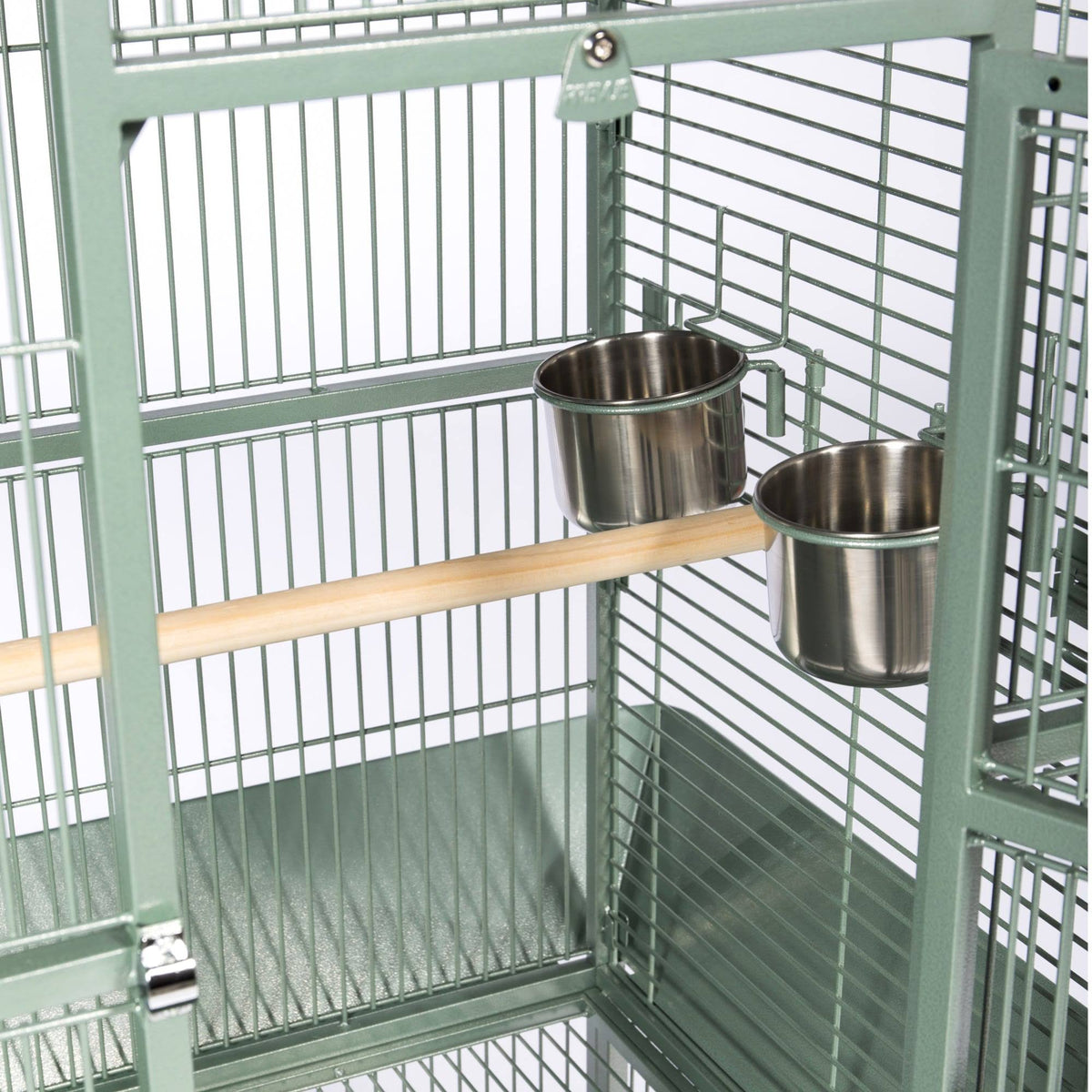 Sage Green Wrought Iron Bird Cage X8464