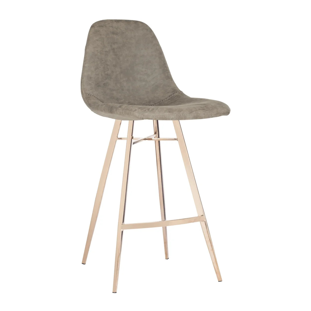 Modern Glam Counter Stool with Footrest Z25547