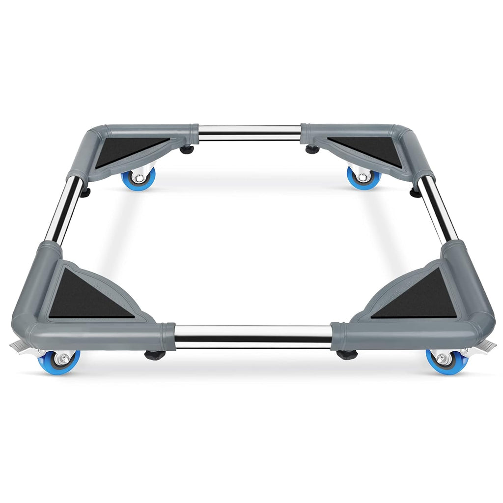 White Adjustable Furniture Dolly with 4 Locking Wheels A369