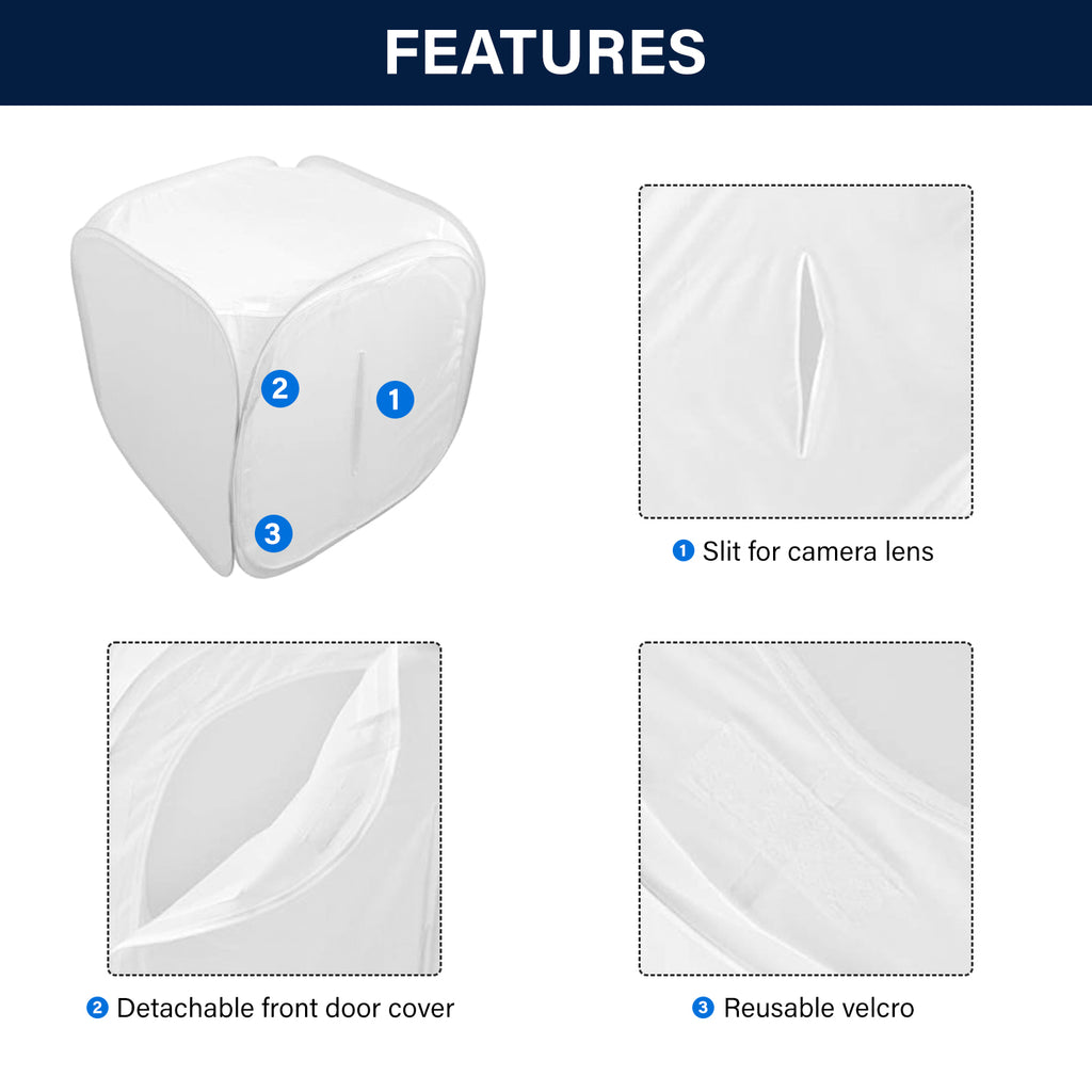 24" Folding Photo Light Box with LED Lighting Kit and Tripod D91291