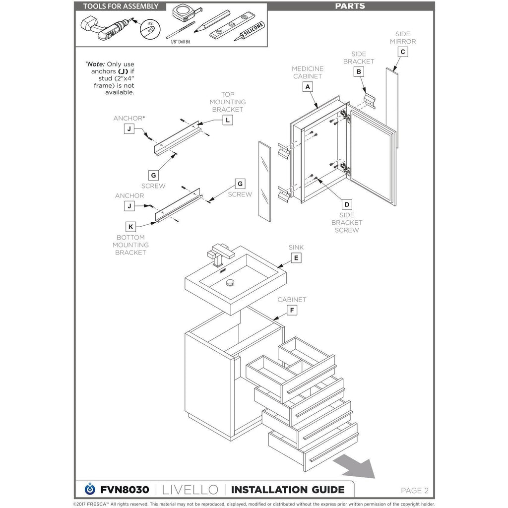 Gray Oak Bathroom Cabinet with Integrated Sink T252