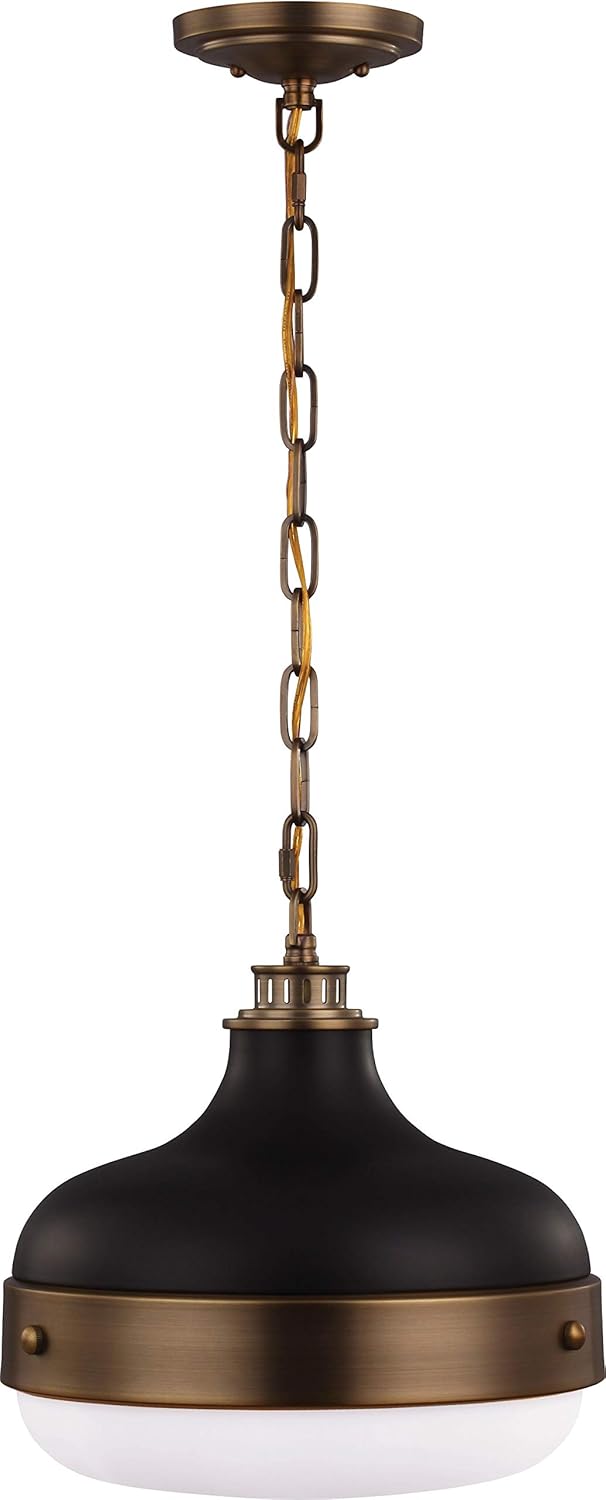 Farmhouse Pendant Lighting, Brass, 2-Light V824236