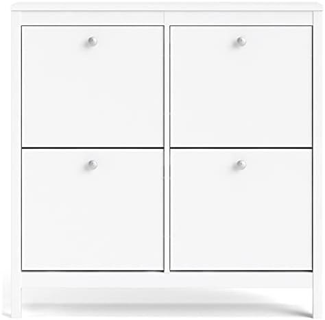 4 Drawer White Shoe Cabinet Z581876