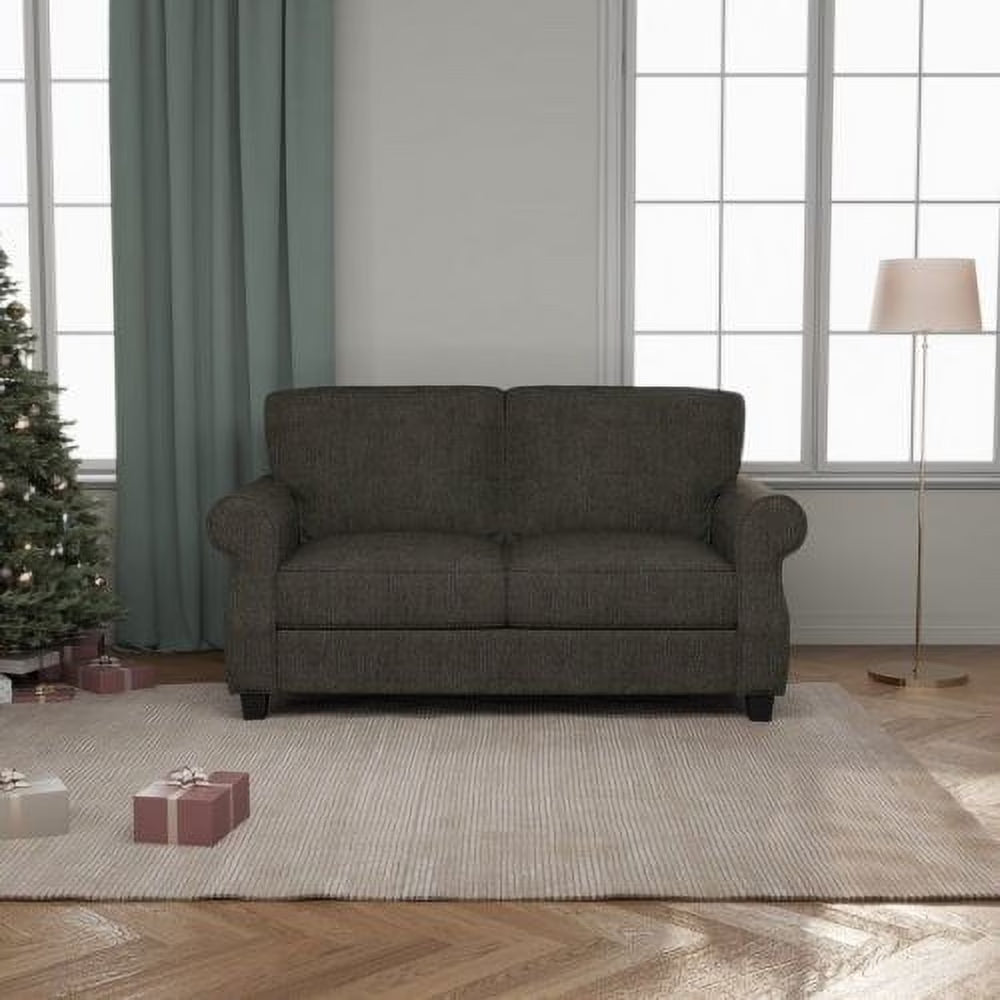 Grey 2 Seater Sofa with Solid Wood Frame P585