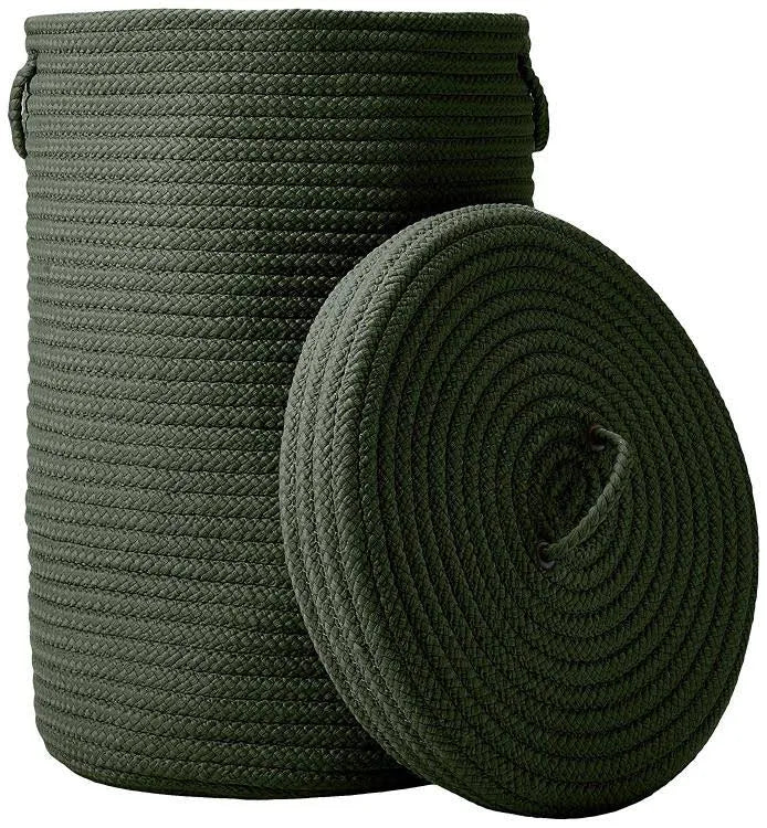 Dark Green 16x16x24 Hamper with Lid R270