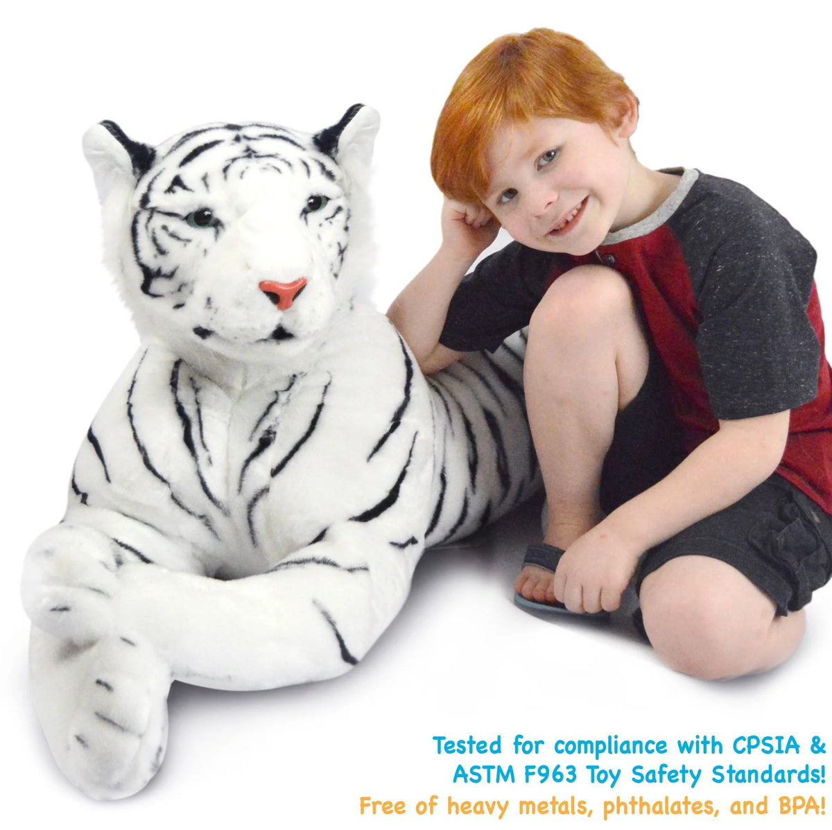 White Siberian Tiger Stuffed Animal Plush Cat Q271
