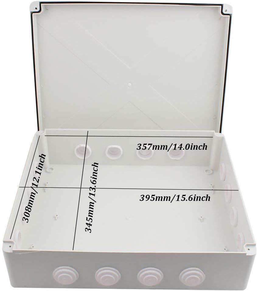 ABS Plastic IP65 Junction Box White Pack of 2 S664