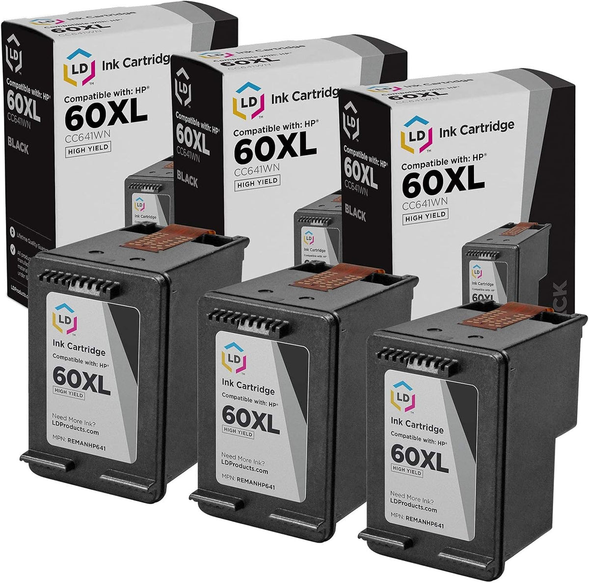 Black 3-Pack High Yield Ink Cartridge T5167