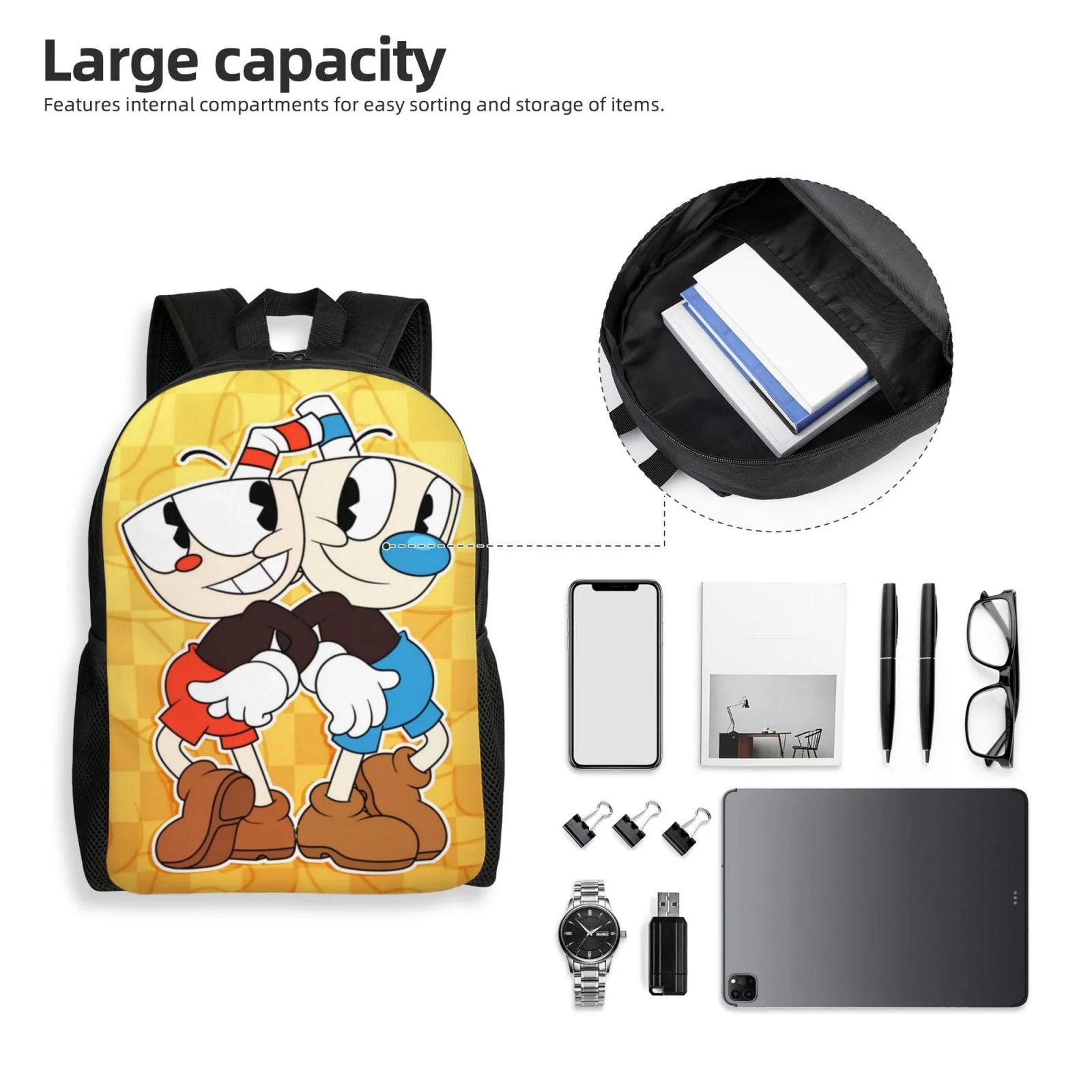 Lightweight Unisex Daypack Backpack F827277