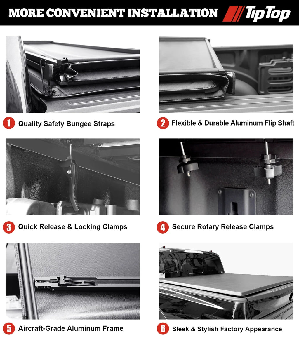Soft Folding Tonneau Cover Truck Bed D36478
