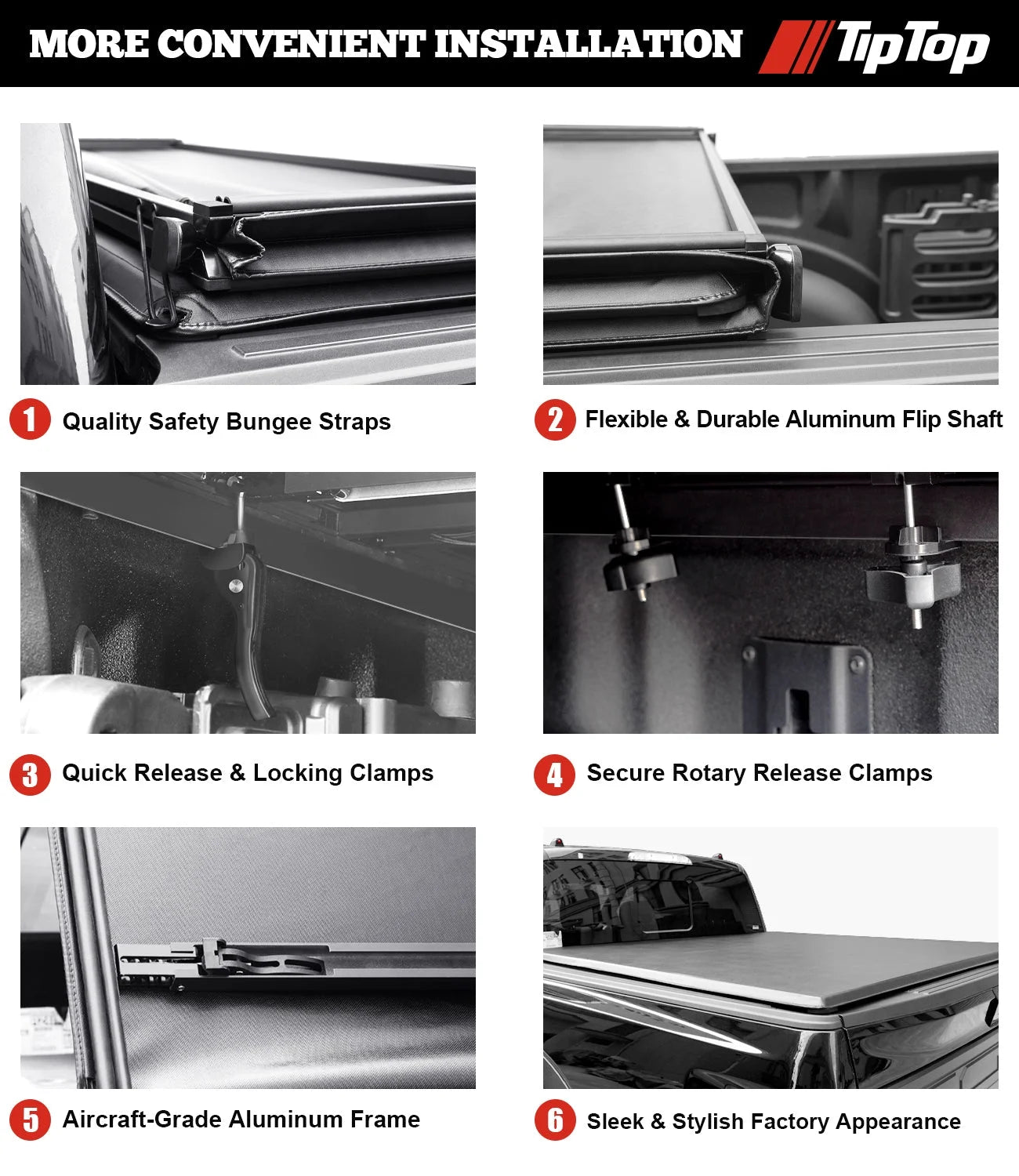 Soft Folding Tonneau Cover Truck Bed D36478