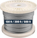 300 Feet 1/8 316 Stainless Steel Wire Rope Aircraft Cable 7x7 U731