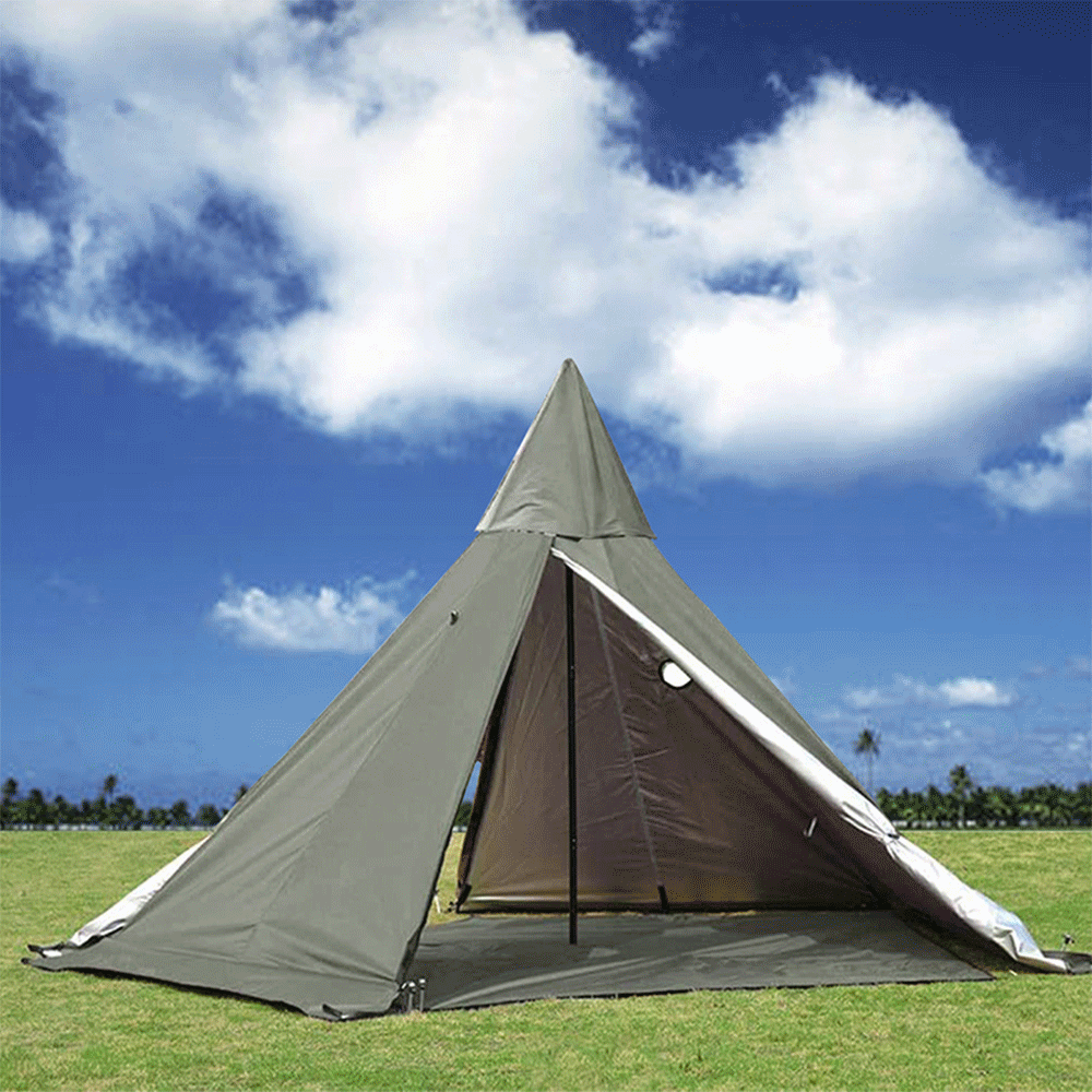Green Pyramid Tent With Stove Jack M3221