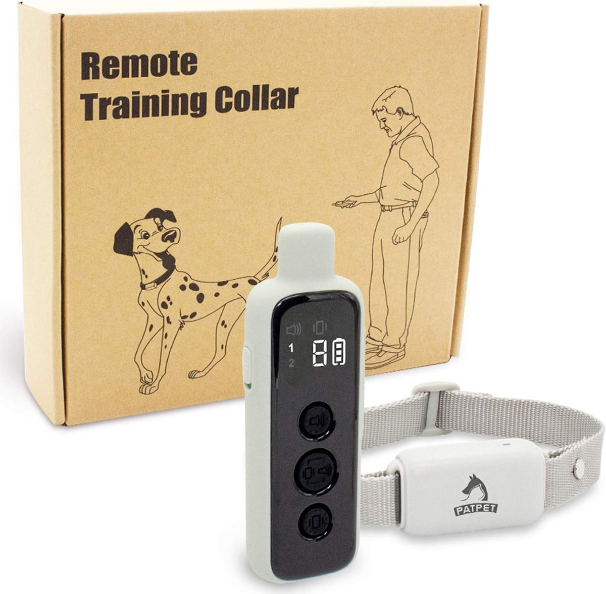 Non-Schock Remote Waterproof Rechargeable Dog Training Collar, Pack of 2 D63080