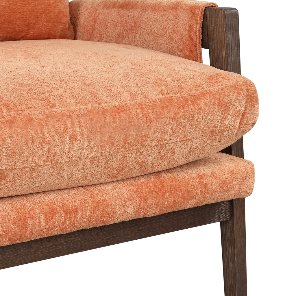 Orange Velvet Accent Armchair B426