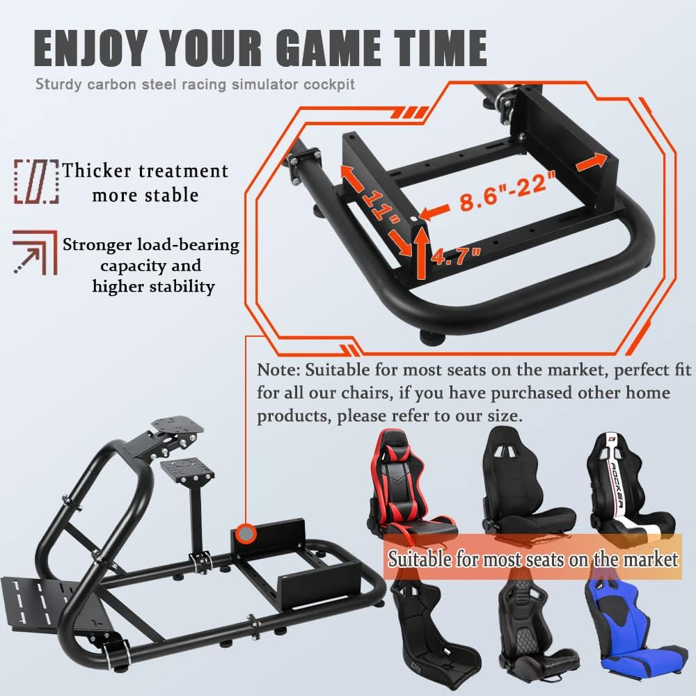 Racing Sim Cockpit 50mm Round Tube H178