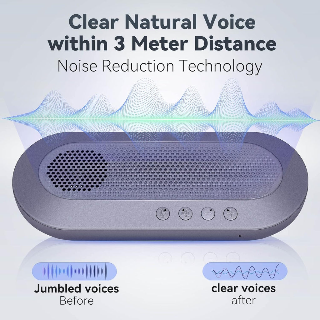 Pack of 2 USB Speakerphone with 360° Omnidirectional Microphone T360
