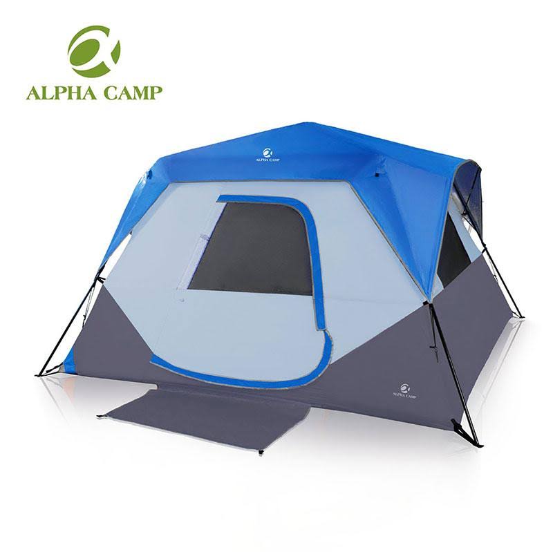 6 Person Instant Cabin Camping Tent Orange J479687
