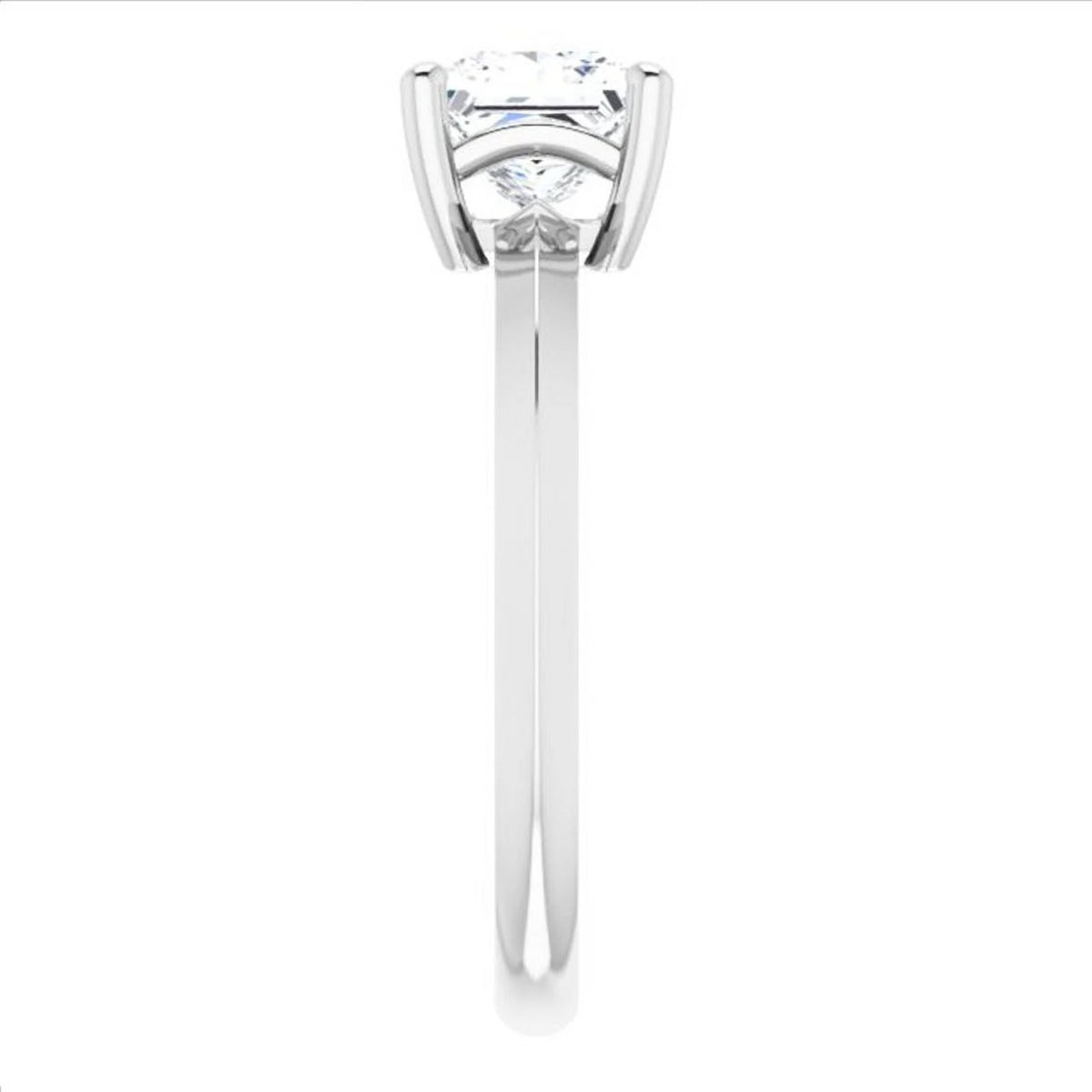 Moissanite Princess Cut Solitaire Ring V9675
