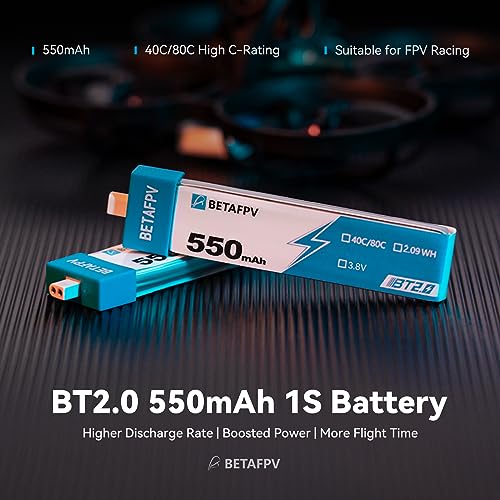 4pcs 550mAh 1S 3.8V Lipo Battery with BT2.0 Connector K93062