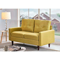 Yellow Velvet 2 Seater Loveseat J47559