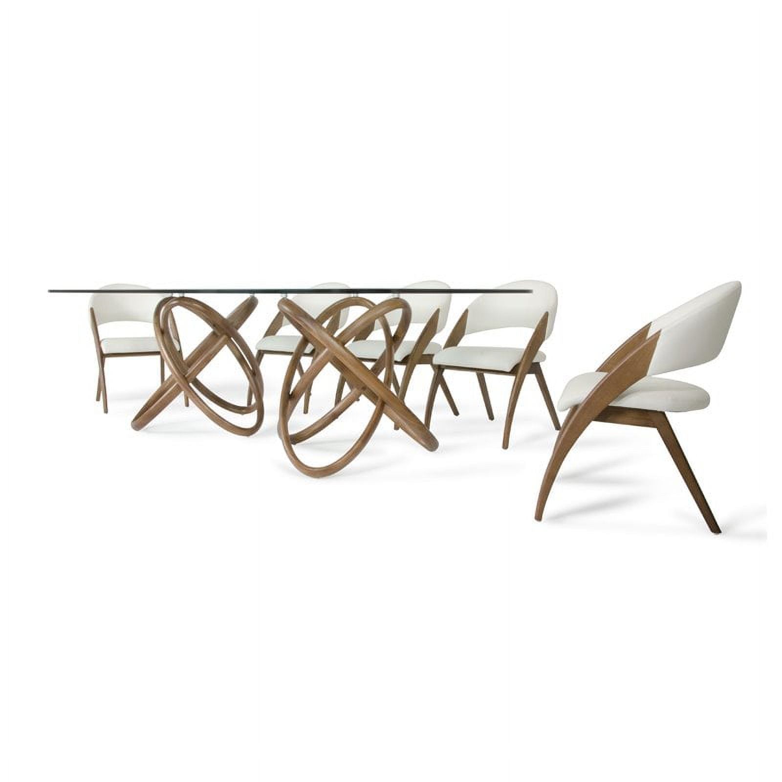 Walnut Solid Wood & Glass Rectangular Dining Table Z6217