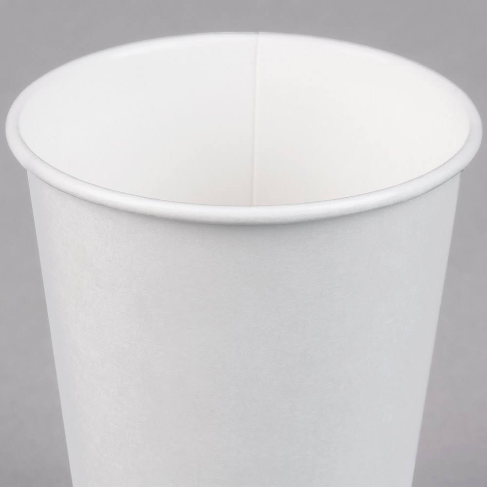 12 oz White Poly Paper Hot Cup Q589
