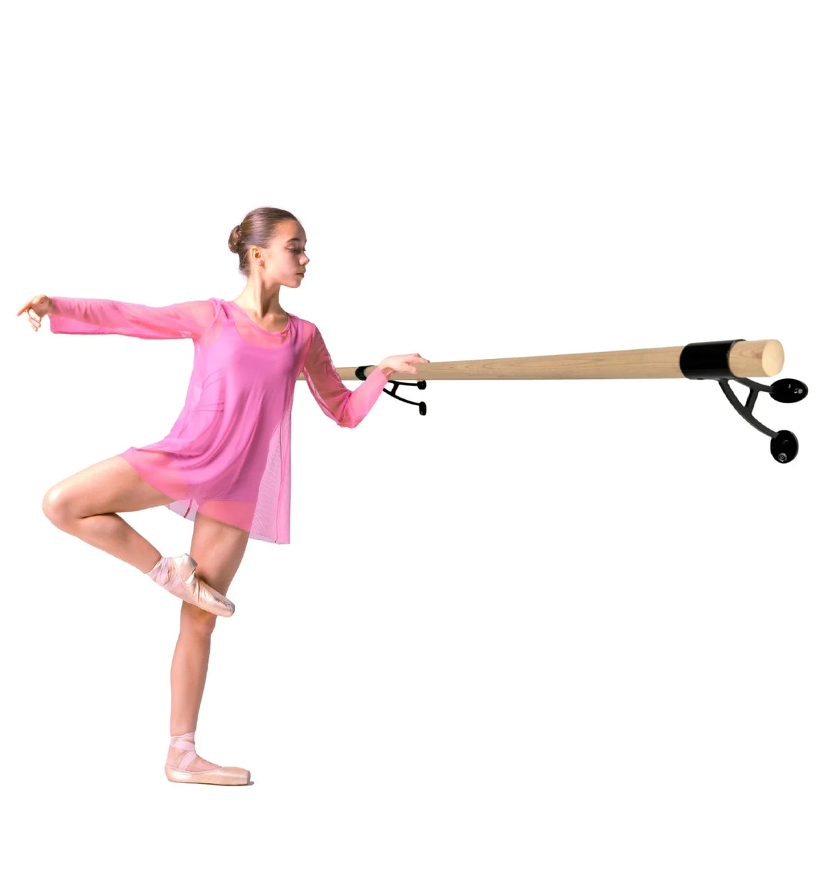 Black Wall Mounted Ballet Barre Y705