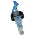 12/Pack 1.25 oz Ocean Blue Measured Liquor Pourer with Collar and Fliptop X704