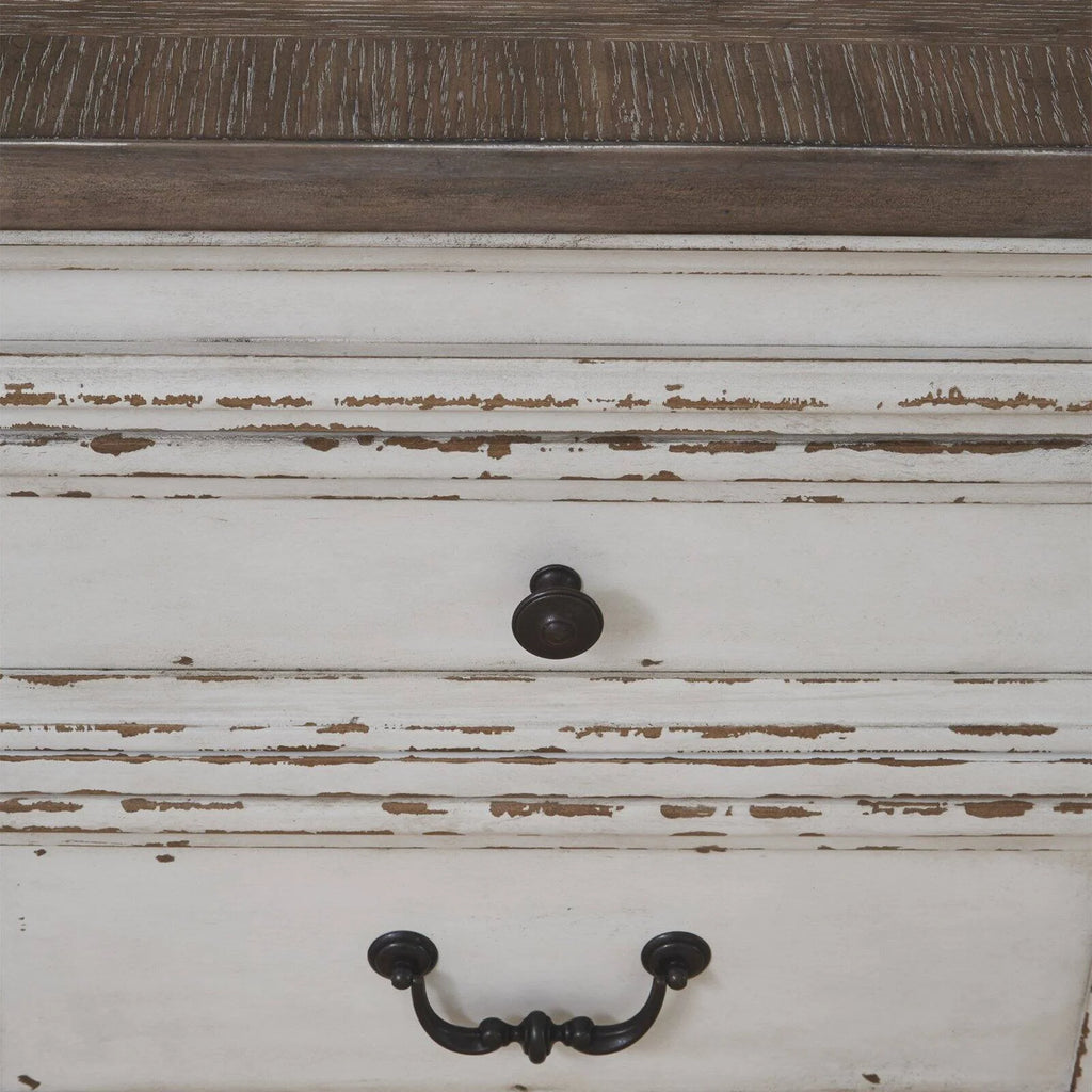 Chipped White and Brown Server F457845