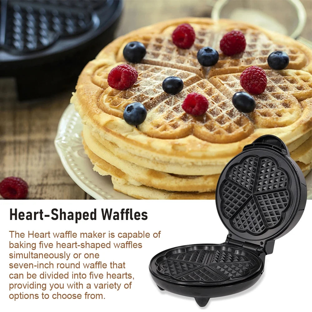 1000W Heart-Shaped Waffle Maker H860951