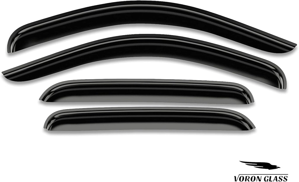 4 Pieces Glass Tape-on Rain Guards for Trucks Crew Cab M2216