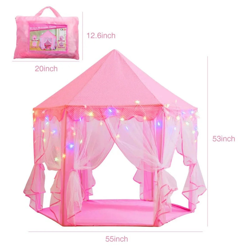Princess Castle Tent for Kids with Star Lights G1707