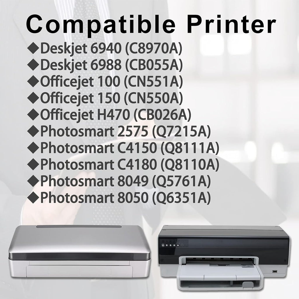 5-Pack Ink Cartridge Replacement for HP Printers (3 Black+2 Tri-Color) V6363