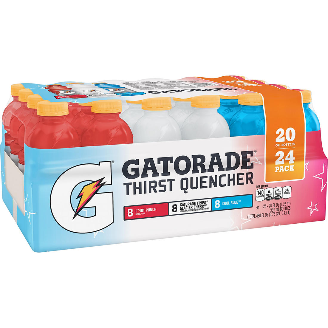 Red, White and Blue Variety Pack, 24 pk./20 fl. oz. G88074