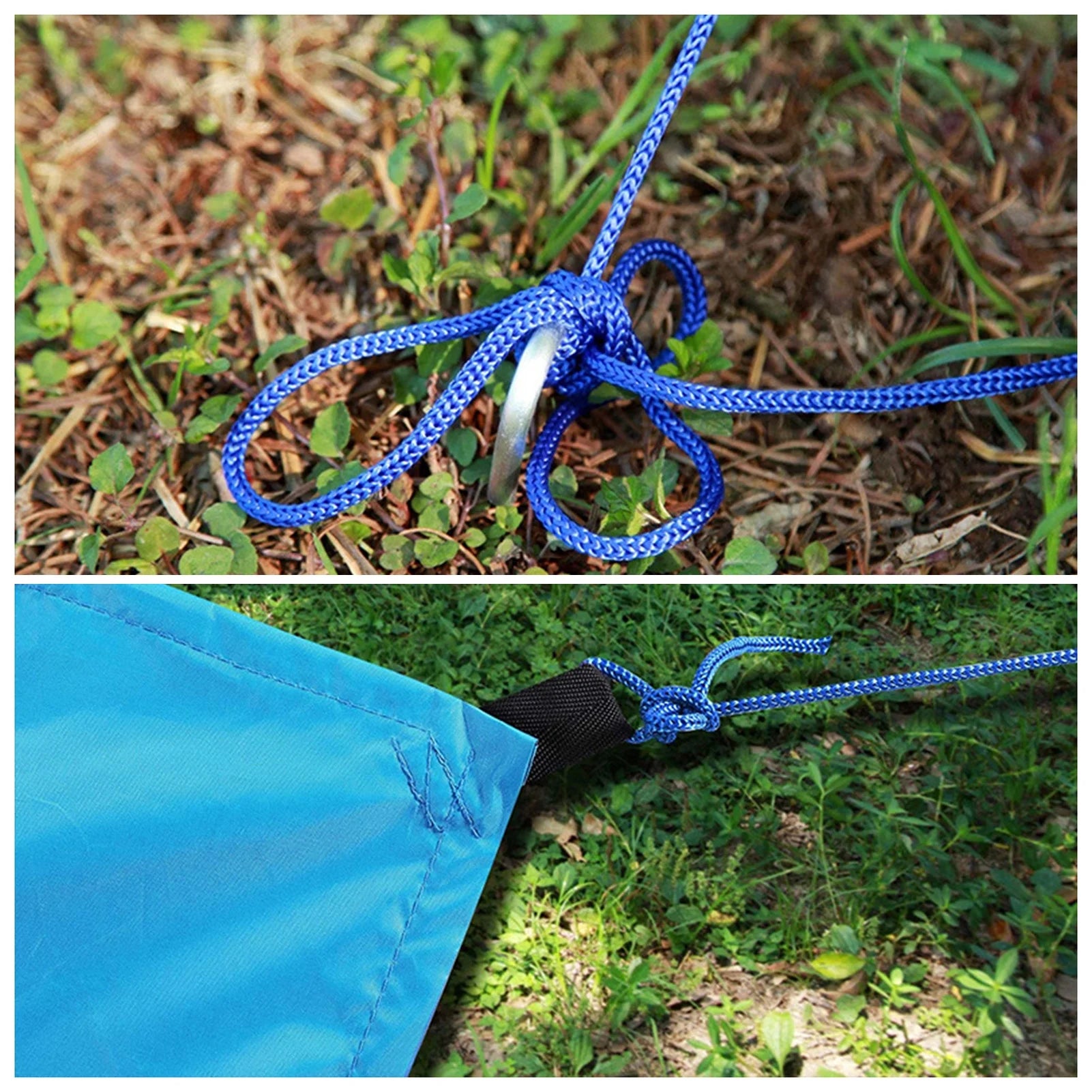 9.8 * 9.8ft Waterproof Camping Tarp Sunshade Rain Shelter Lightweight Tarpaulin Canopy E8395