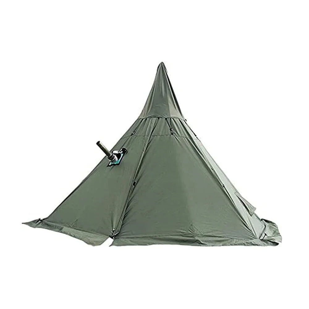 Green Pyramid Tent With Stove Jack M3221
