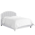 White Shell Velvet Bed R8835