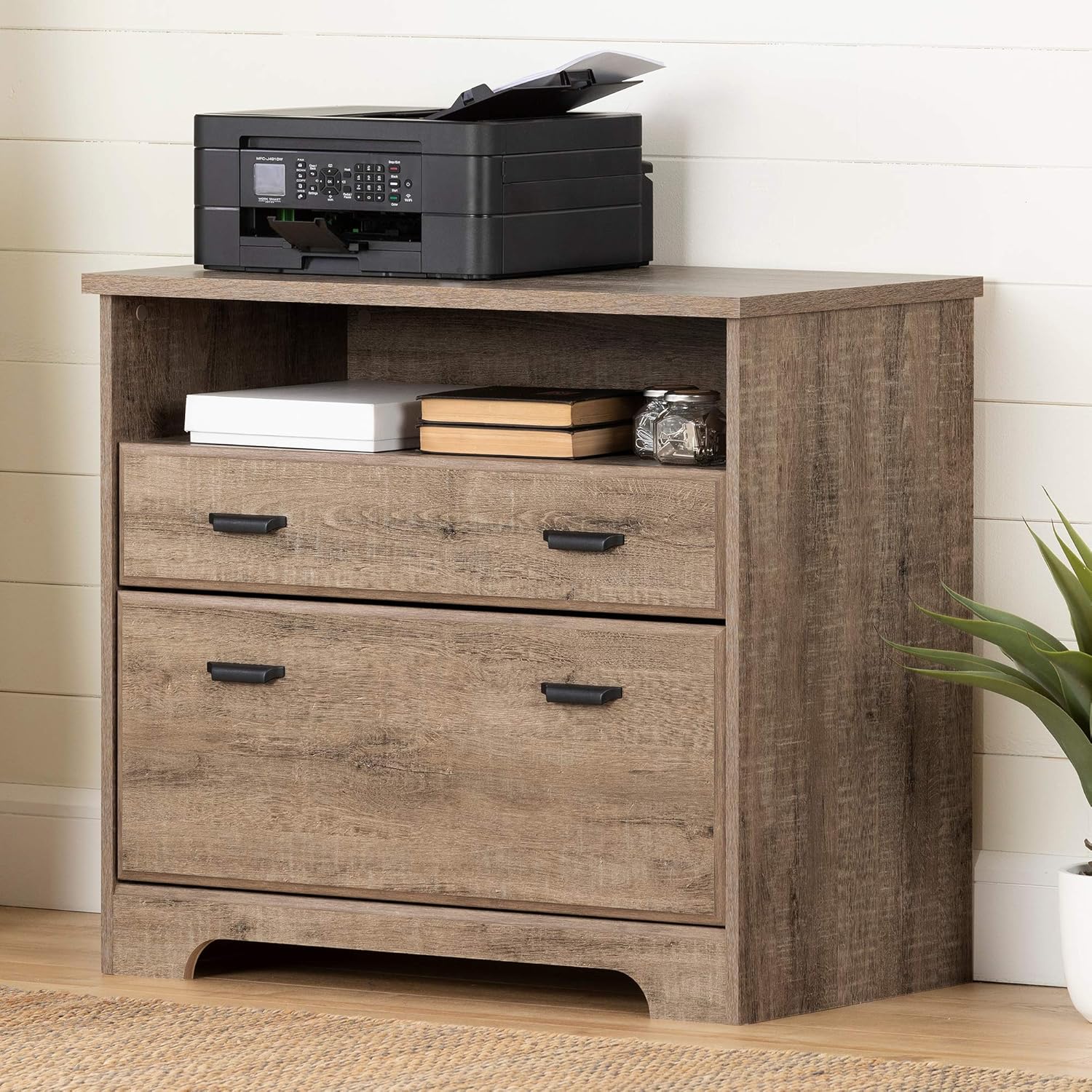 Gray Maple 2-Drawer File Cabinet E861