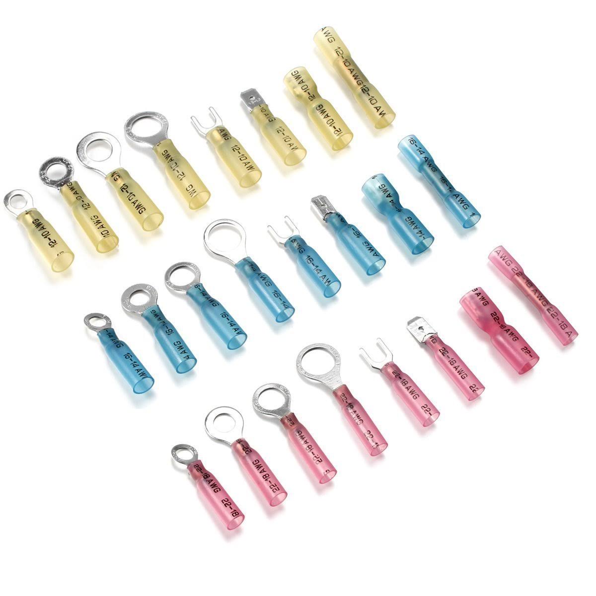 600 Pcs Heat Shrink Waterproof Butt Wire Connectors Terminals M517