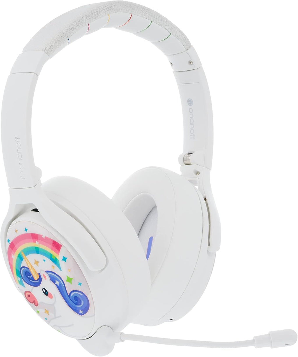 Snow White Over-Ear Bluetooth Headphones with Detachable Boom Microphone V711