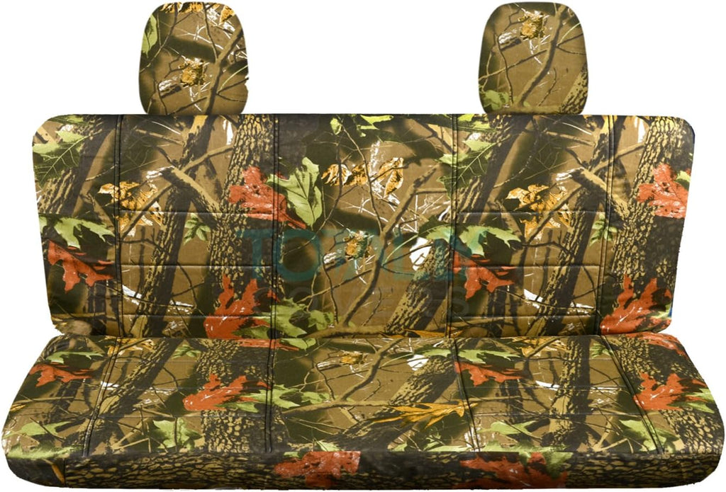 Blue Camouflage Rear 60/40 Split Bench Truck Seat Covers H7053
