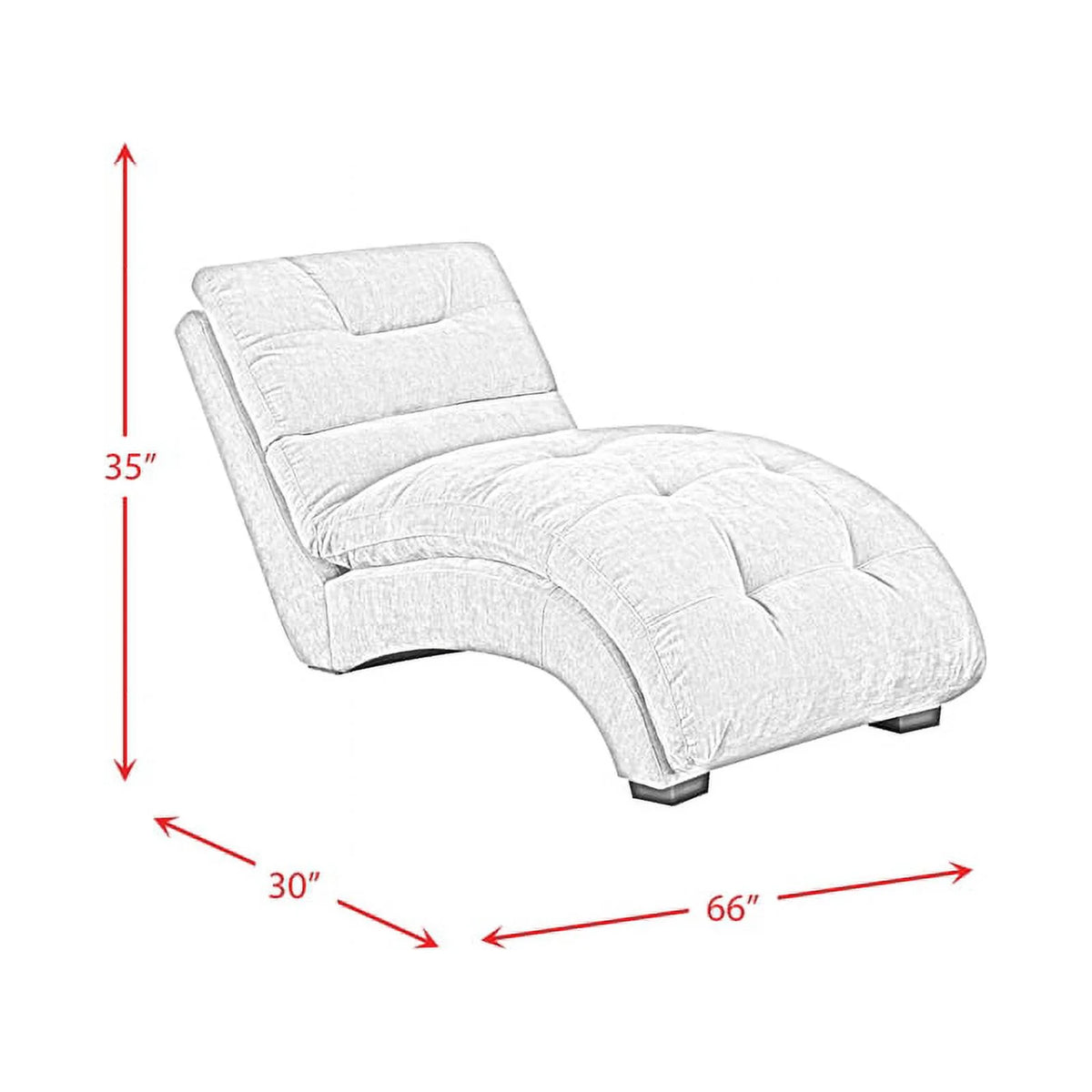 Mid-Century Fabric Chaise Lounge C396