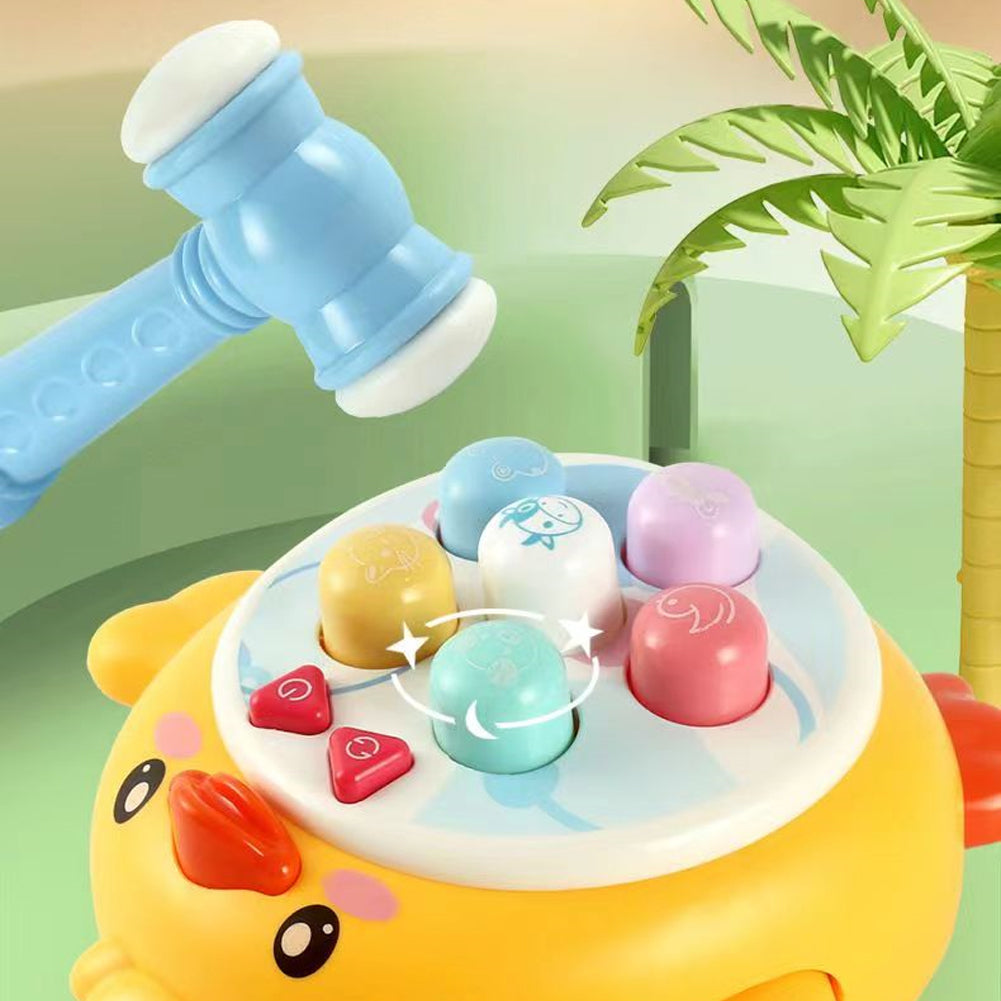 Toddler Baby Toys Whack a Frog Mole Game Hammering Pounding Toys with Hammers Electric Sound Light Duck Gopher Interactive Game Lights Music Toys X133